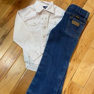 Wrangler shirt and jeans 4t